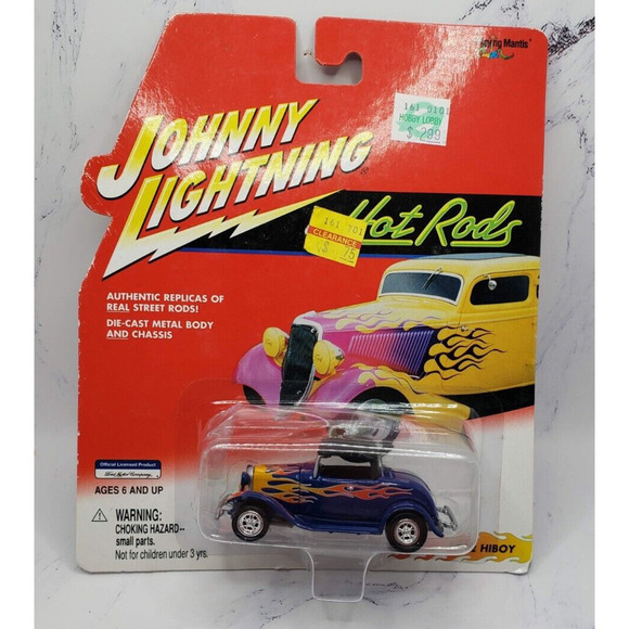 Johnny Lightning Hot Rods Series 1932 Hiboy Blue with Flames 1/64 Diecast - Picture 1 of 8